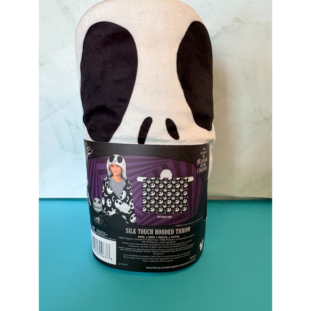 Disney Nightmare Before Christmas Jack Skellington Hooded Throw
